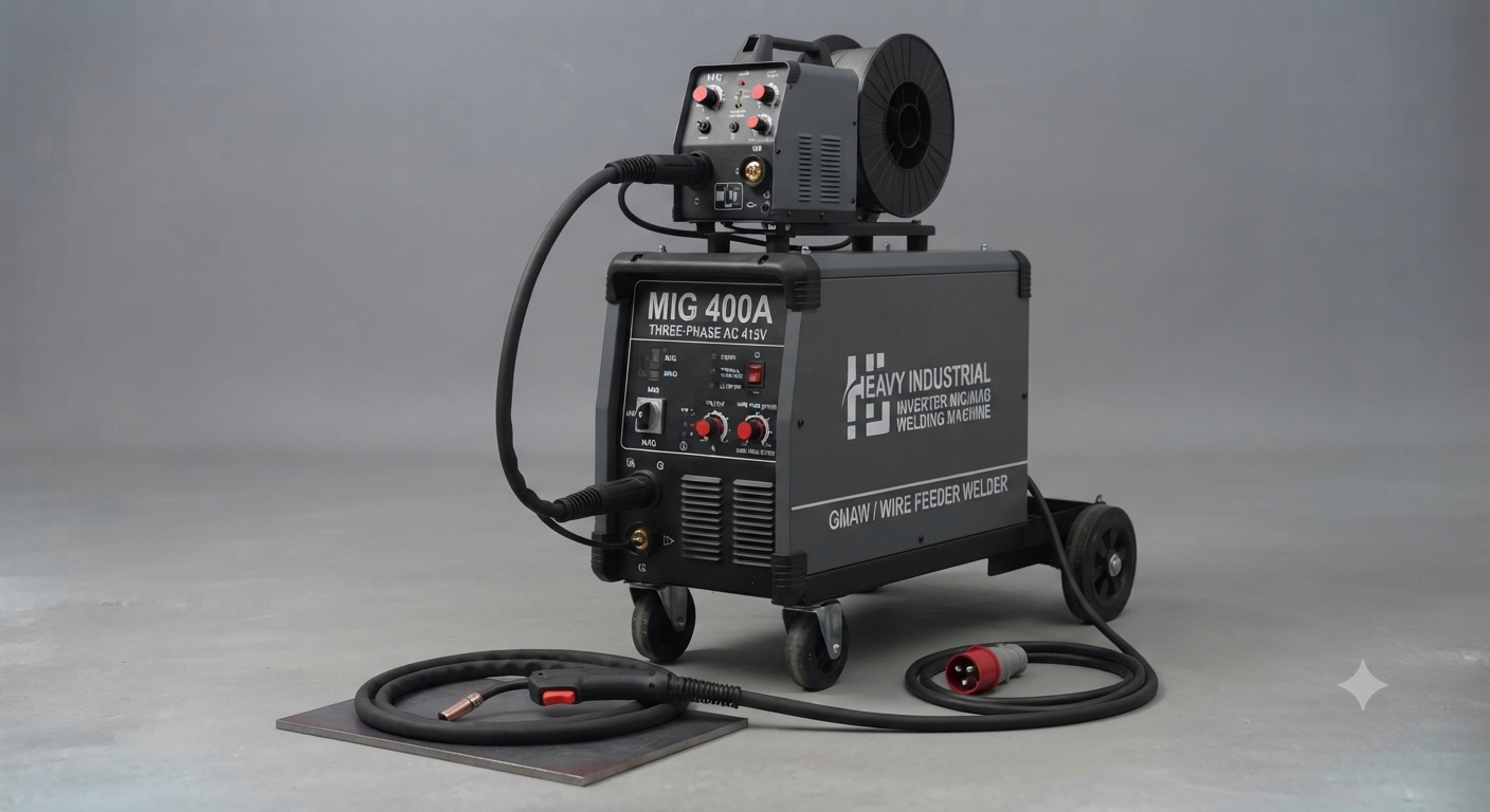 MIG 400A Three-Phase AC 415V Heavy Industrial Inverter MIG/MAG Welding Machine (GMAW / Wire Feeder Welder)