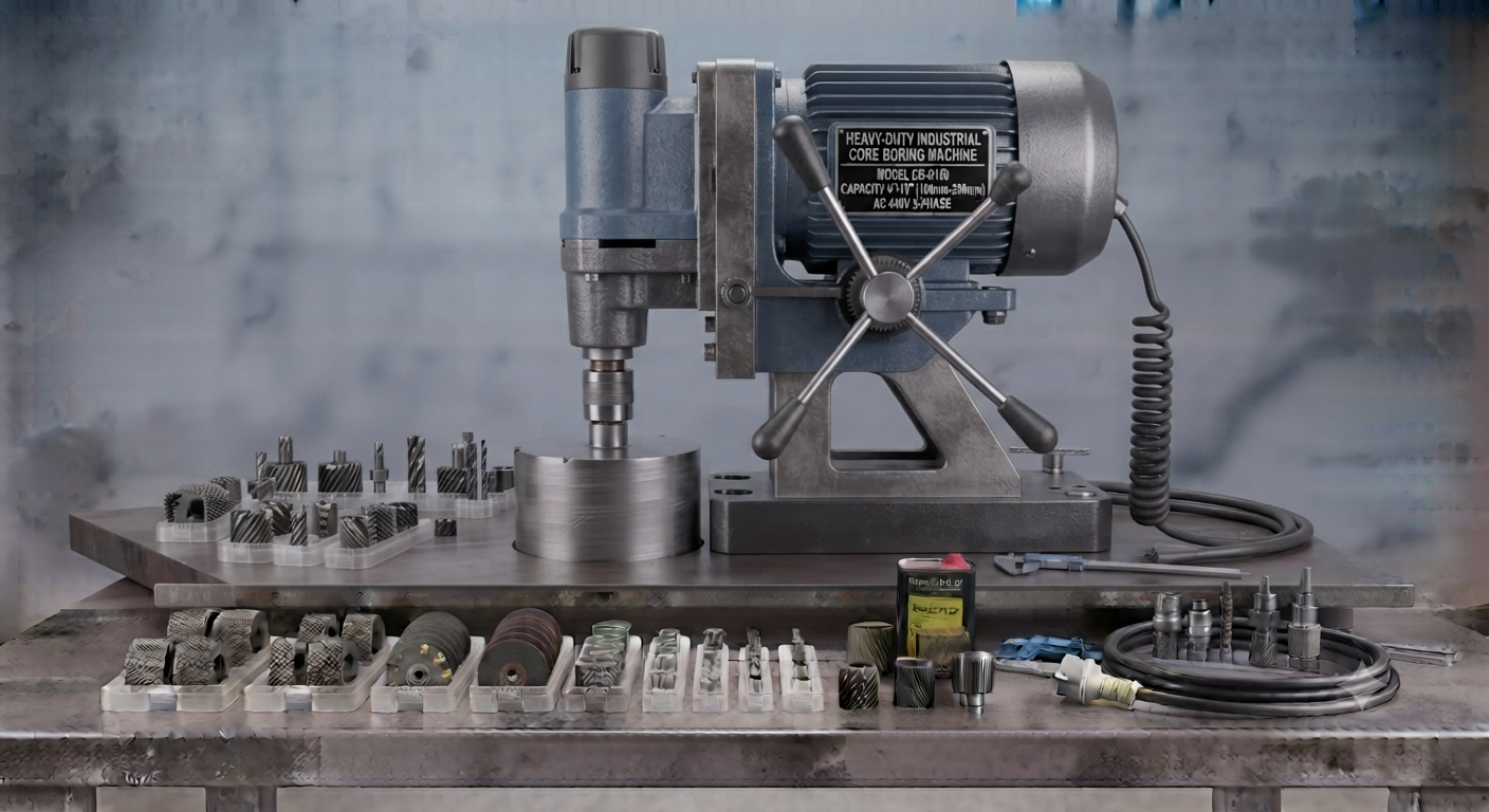 Heavy-Duty Industrial Electric Hole Cutting & Core Boring Machine