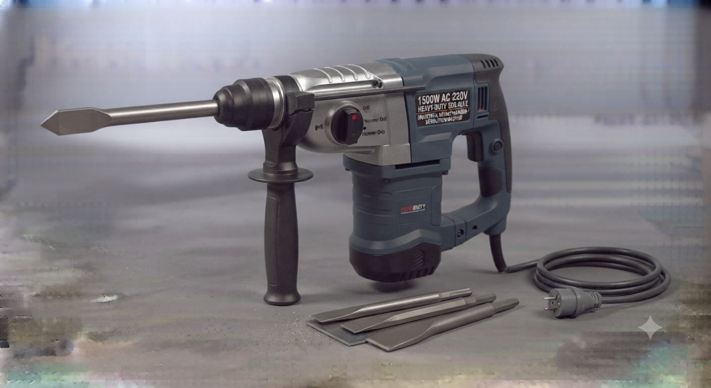 1500W AC 220V Heavy-Duty SDS-Max Industrial Rotary Hammer Drill / Demolition Machine