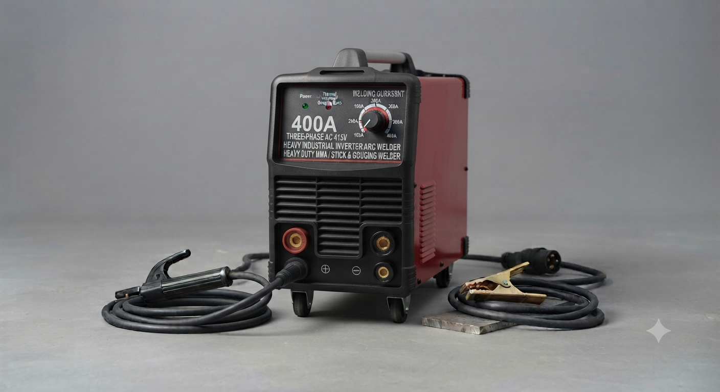 400A Three-Phase AC 415V Heavy Industrial Inverter ARC Welding Machine (Heavy Duty MMA / Stick & Gouging Welder)